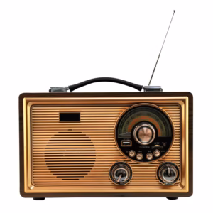 Raiseng R-9022BTL Vintage Bluetooth Radio, AM/FM/SW 3-Band, USB/TF MP3 Player, Portable Wooden Boombox