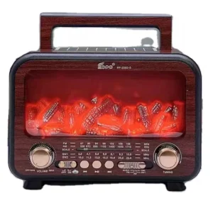 SHOPEASE1 FP-2393-S 8-Band Solar Bluetooth Radio, FM/AM/SW, USB/TF, Flame Light, Rechargeable Speaker