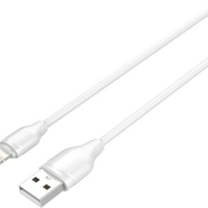 LDNIO LS372 Lightning 2.1A Fast charging Data Cable 2M Length - White